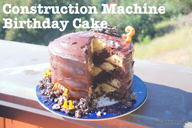 construction machine birthday cake