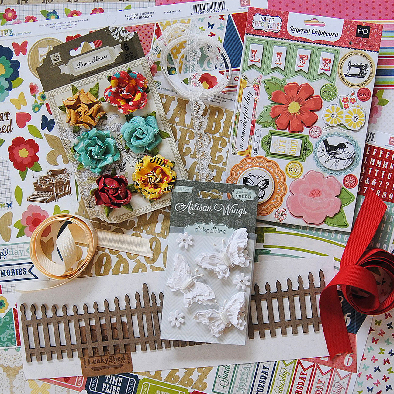 A Stash of Pretty Paper My Creative Scrapbook August Main Kit Echo Park Beautiful Life
