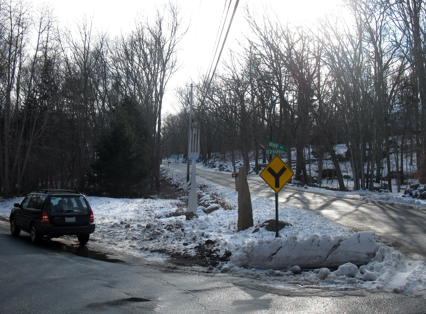 Eccentric Roadside Keeping up with the tines The giant fork in the road of Westport, Massachusetts