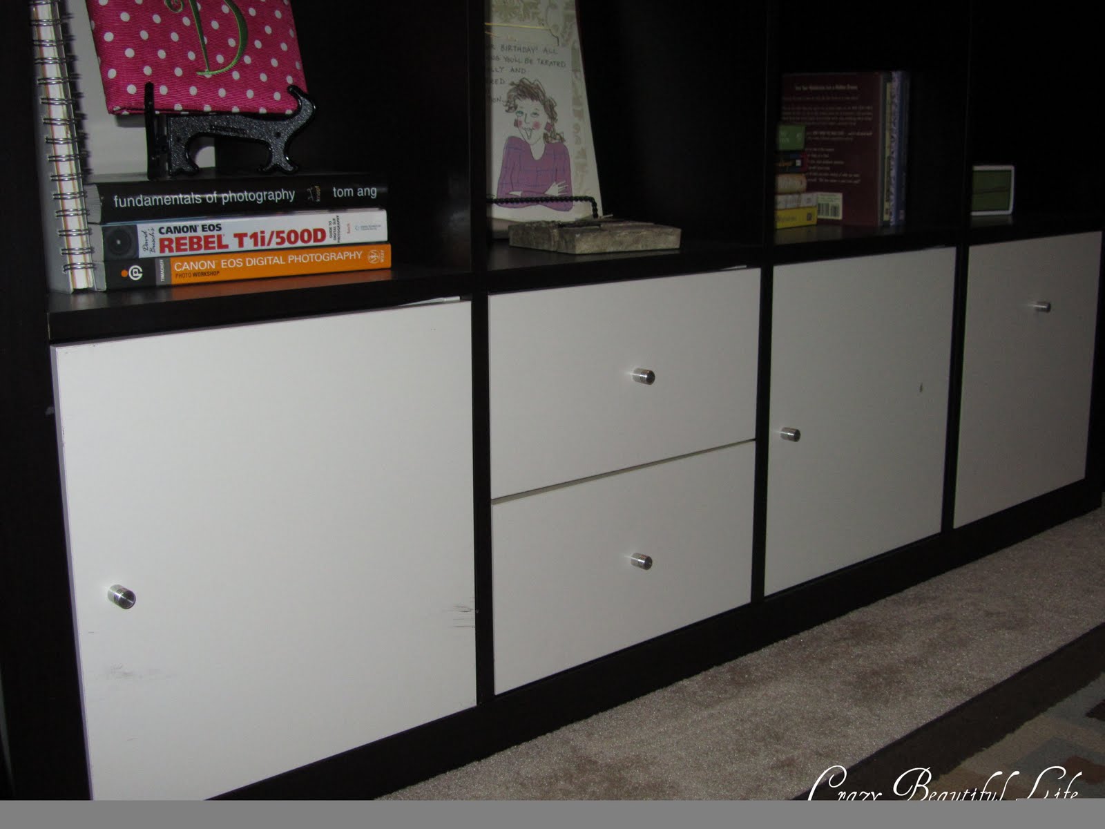 Glitter Glue and Paint Spiced Up IKEA Expedit