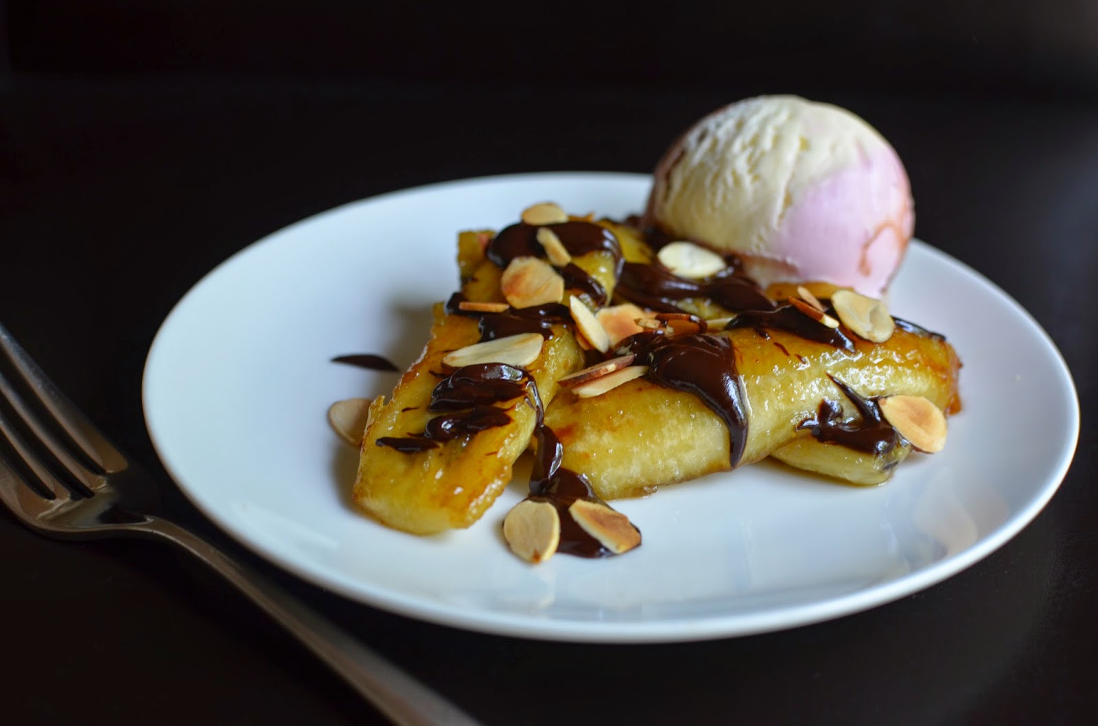 Playing with Flour Caramelized banana split
