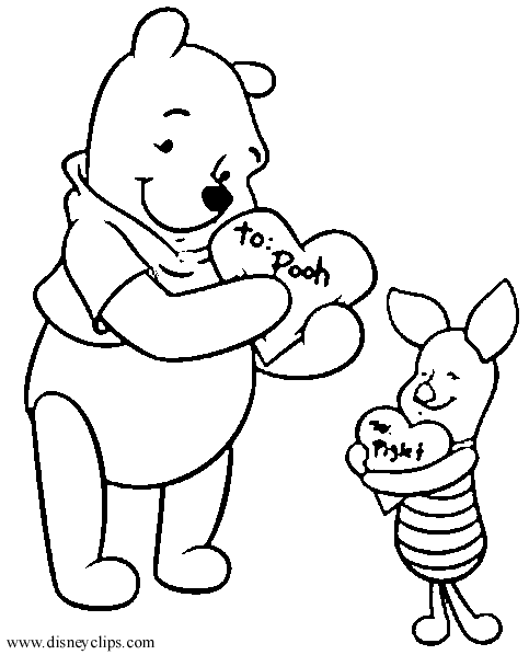 Mickey And Minnie Valentines Day Coloring Pages ...