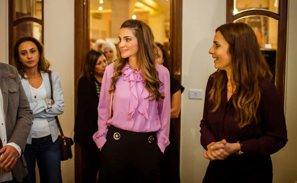 Queen Rania of Jordan visited the Jordan River Foundation’s (JRF) 20th Annual Handicrafts Exhibition titled “Heritage