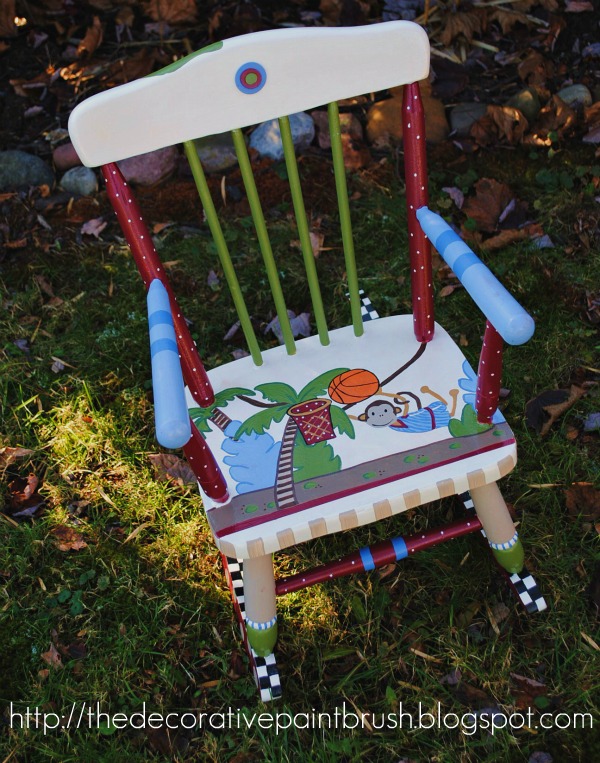 The Decorative Paintbrush, Designs by Mary Mollica A Hand Painted Rocking Chair