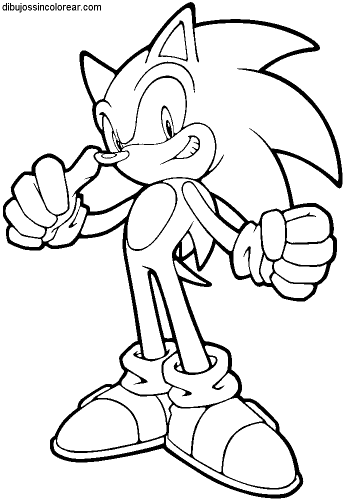 DIBUJO PARA COLOREAR DE SONIC dibujo para colorear de sonic: