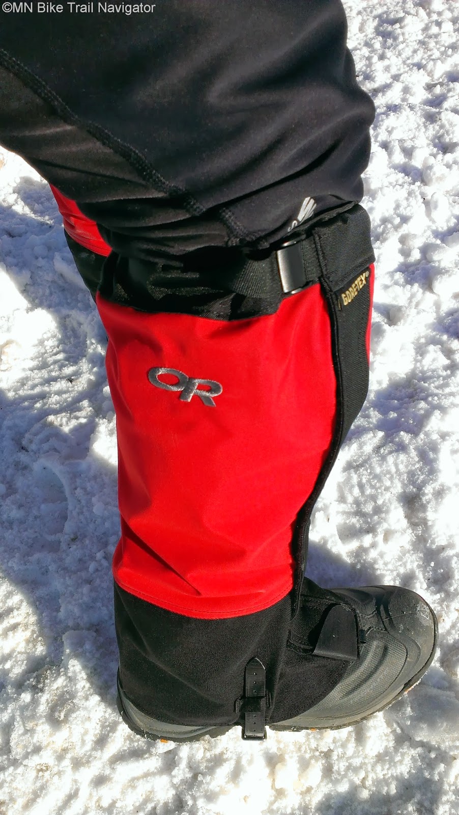 MN Bike Trail Navigator Gaiters for the Winter Bike Commuter or