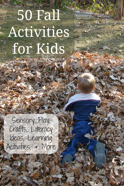 More than 50 fall activities for kids including sensory play, crafts, literacy ideas, and learning activities