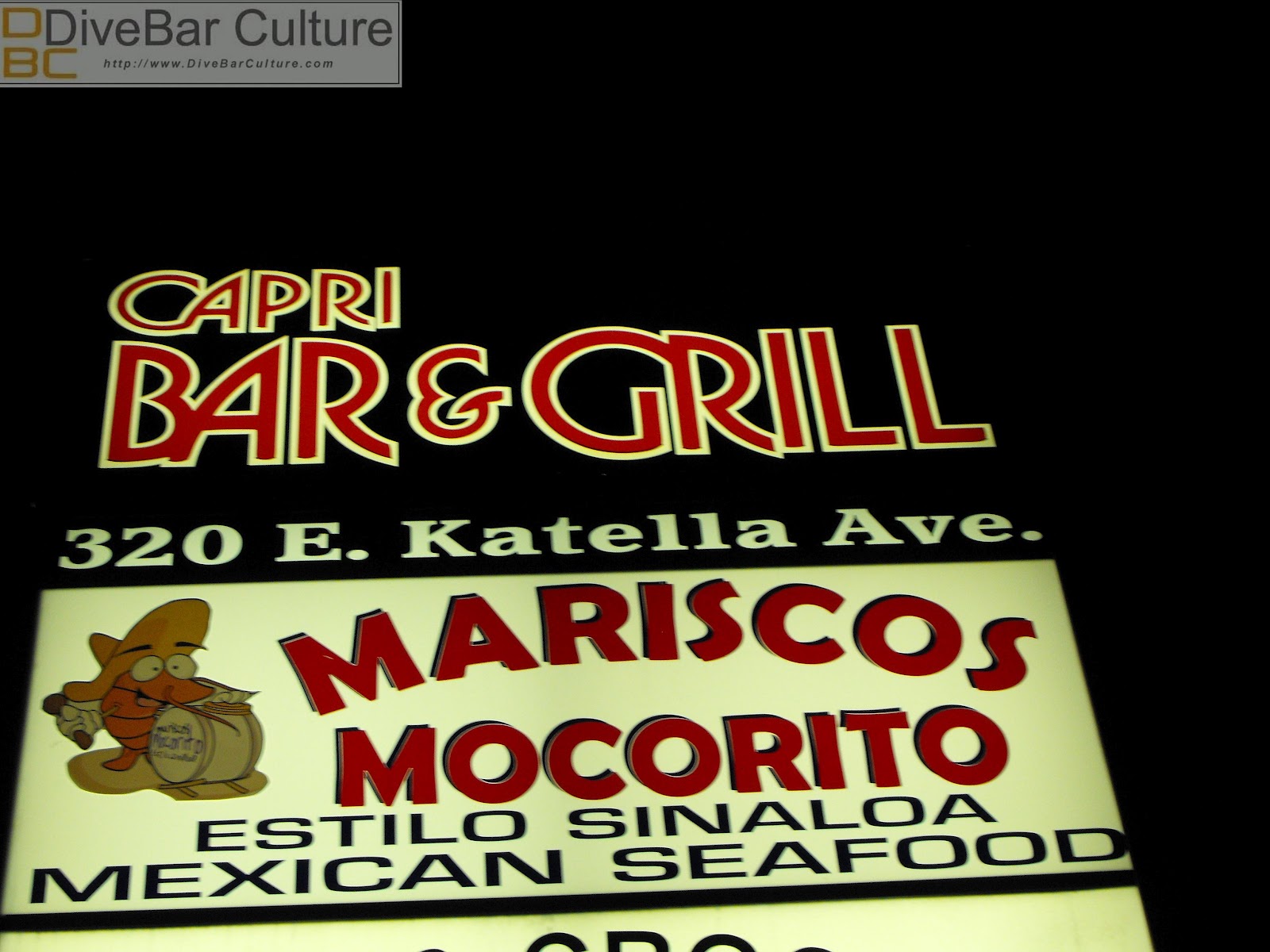 DiveBar Culture Capri Bar & Grill, Orange CA