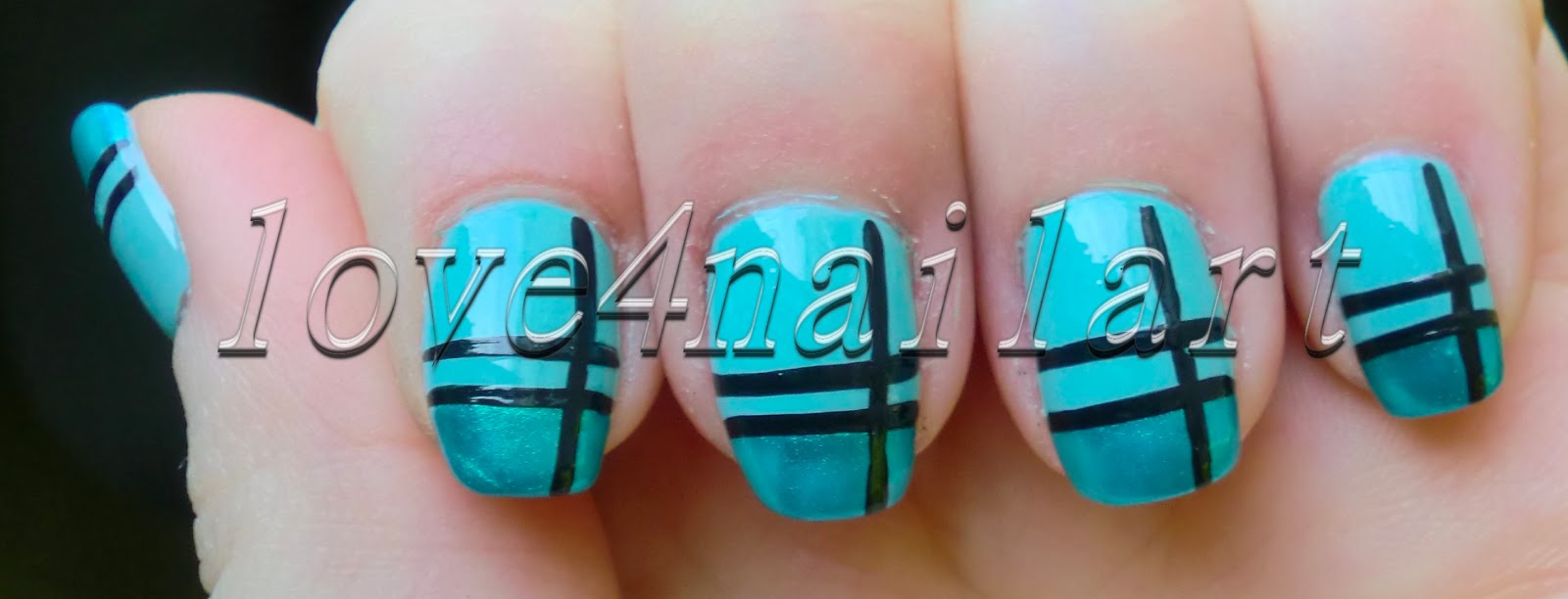 7. Turquoise and Brown Striped Nail Art - wide 2