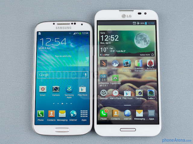 Samsung Galaxy S4 and LG Optimus G Pro photo
