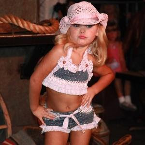 Sexy Lingerie  Middle Aged Women on Six Year Old Tarted Up For Fashion Show In Nyc During Which She