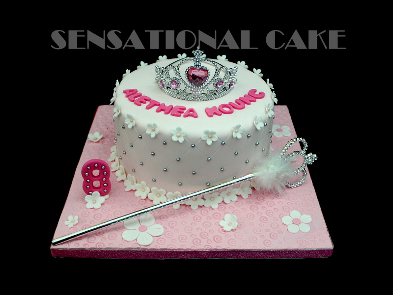 The Sensational Cakes PRINCESS TIARA AND WAND 3D CAKE SINGAPORE