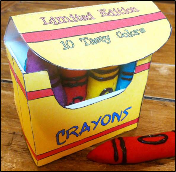 Parties and Patterns Teacher Gifts "Crayon Box"