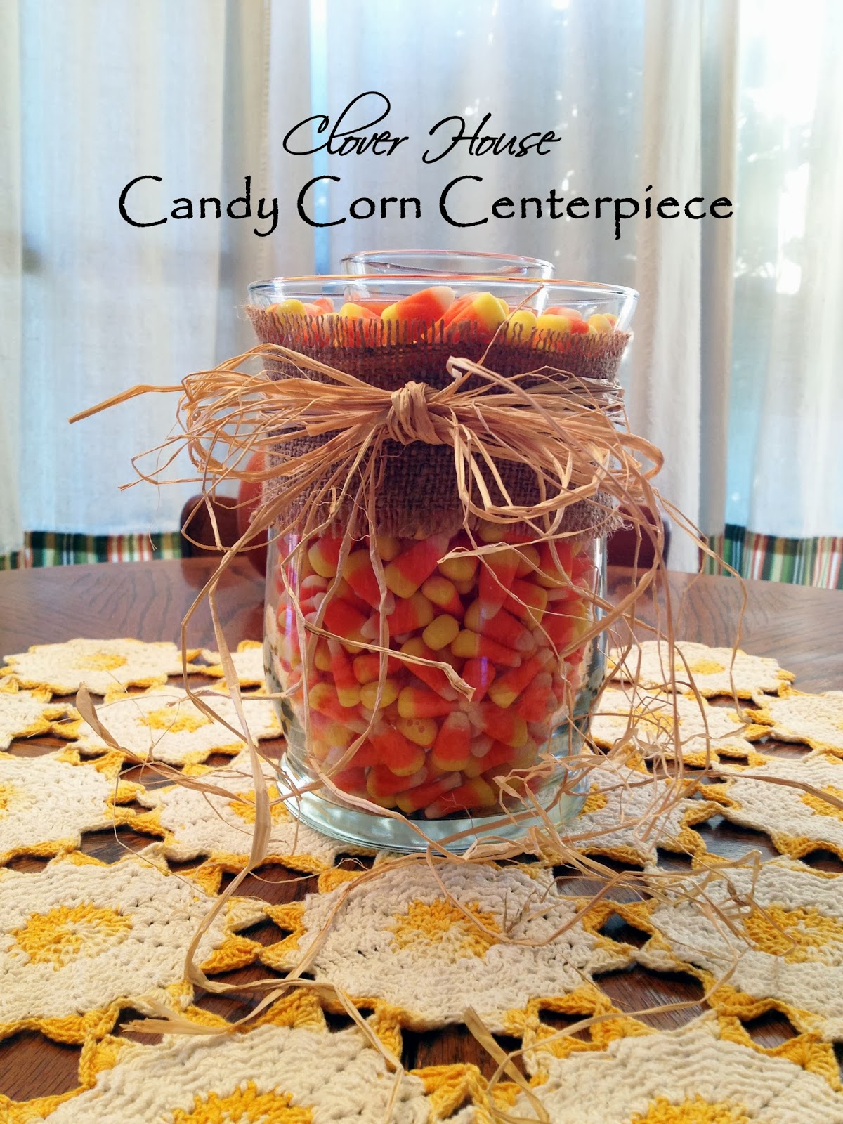 Clover House Candy Corn Centerpiece Easy and Inexpensive!