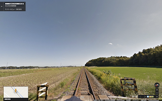ひたちなか海浜鉄道のストリートビュー画像。