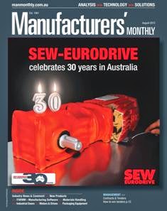 Manufacturers' Monthly - August 2012 | ISSN 0025-2530 | TRUE PDF | Mensile | Professionisti | Tecnologia | Meccanica
Recognised for its highly credible editorial content and acclaimed analysis of issues affecting the industry, Manufacturers' Monthly has informed Australia’s manufacturing industries since 1961. With a circulation of over 15,000, Manufacturers' Monthly content critical information that senior & operational management need, covering industry news, management, IT, technology, and the lastest products and solutions.