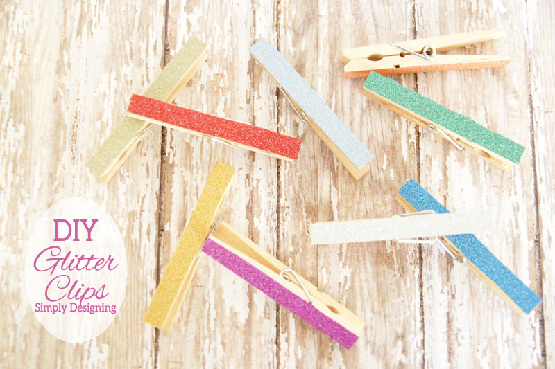 Glitter DIY Chip Clips | these really cute chip clips or magnetic clips are so simple to make and so cheap! I love them! 