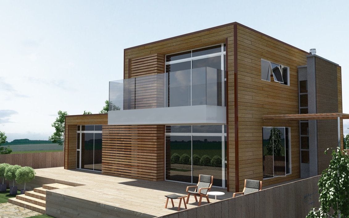 Innenarchitektur design: moderne holzhaus design