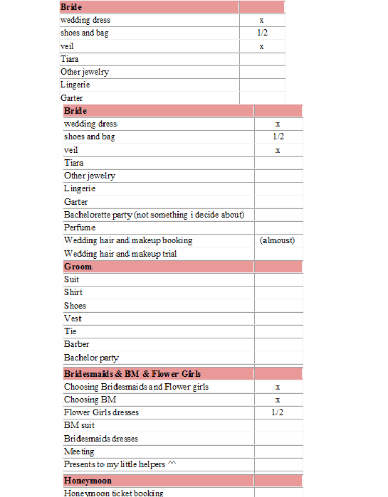 to do list for wedding