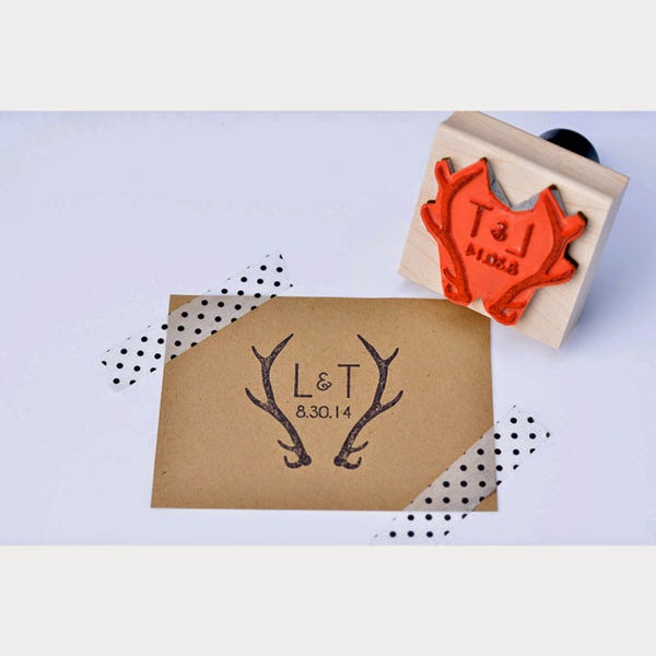 Custom Rubber Stamp - Custom Wedding Save The Date Rubber Stamp (25 Designs)