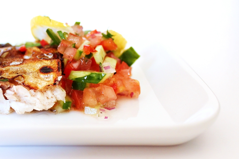 Delicious Tapas Grilled mackerel with lemon & tomato salsa 113