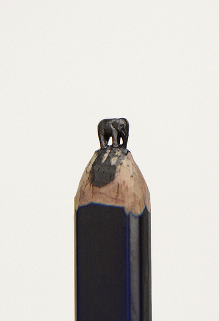 An Elephant A Day 2 0 Elephant No 14 Carved Pencil Lead