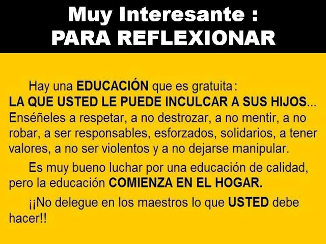 Hay una educación que es gratuita: La que usted puede inculcar a sus hijos