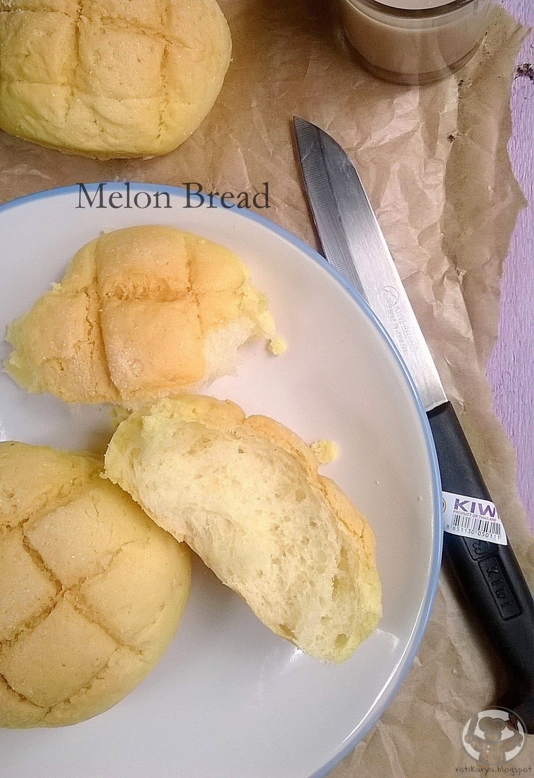 RESEPI MELON BREAD JAPANESE SWEET BUN Buns Lover