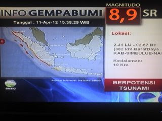 Gempa Aceh 11 April 2012