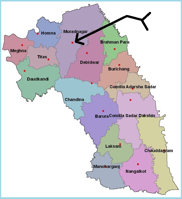 Homna Comilla Muradnagar Upazila Populations, Villages and Union