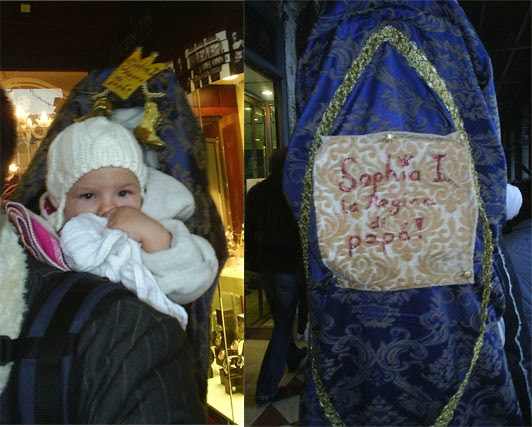 Bebé en el Carnaval de Venecia - "Sophia I, la reina de papá!