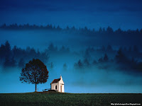 Tiny Church Overlooking Misty Valley, Germany wallpapers