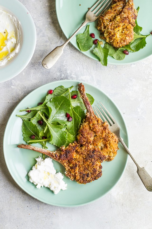 Panko Crusted Ginger Lamb Chops With Mint Labneh Journey Kitchen