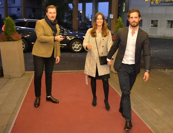 Prince Carl Philip of Sweden and Princess Sofia Hellqvist of Sweden attended a charity concert in Stockholm