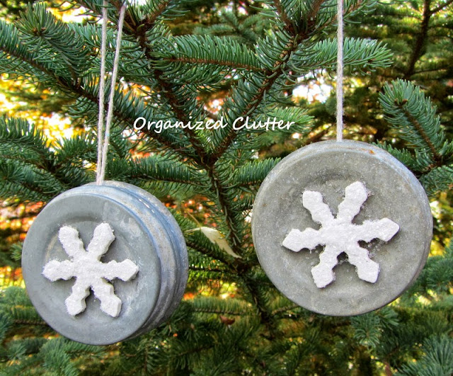 Zinc Jar Lid Christmas Tree Ornaments Organized Clutter