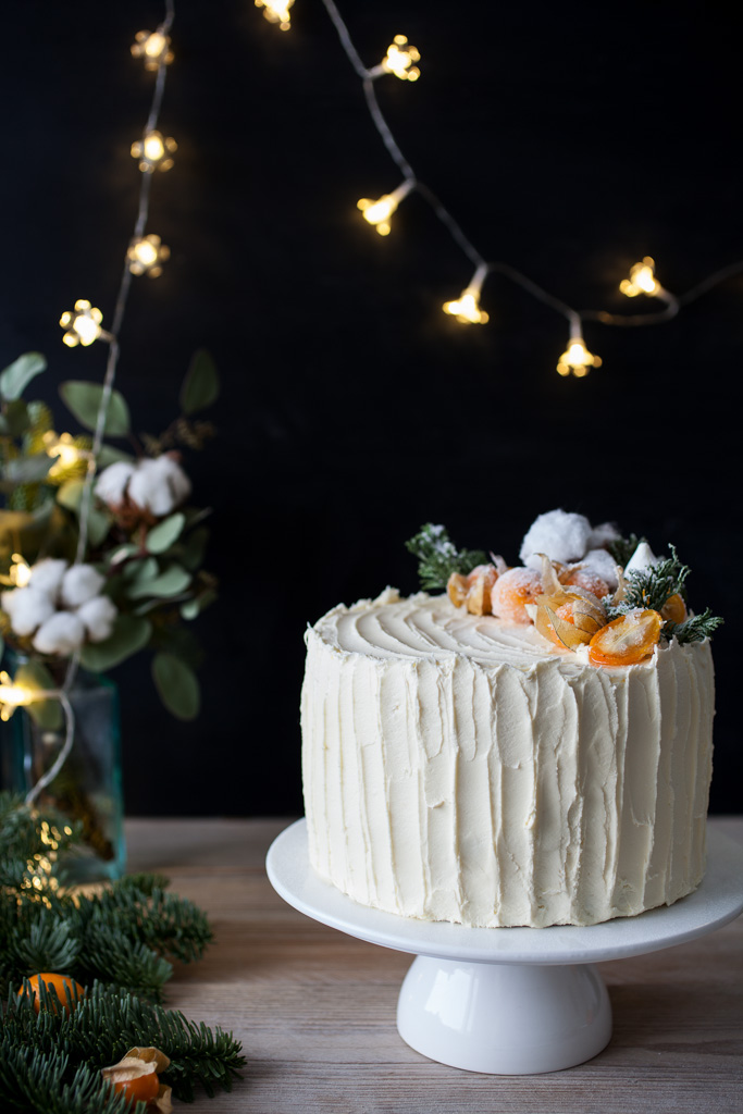 Baking with Anastasia 4LAYER CAKE WITH ORANGE CRÈME BRÛLĖE AND MANGO