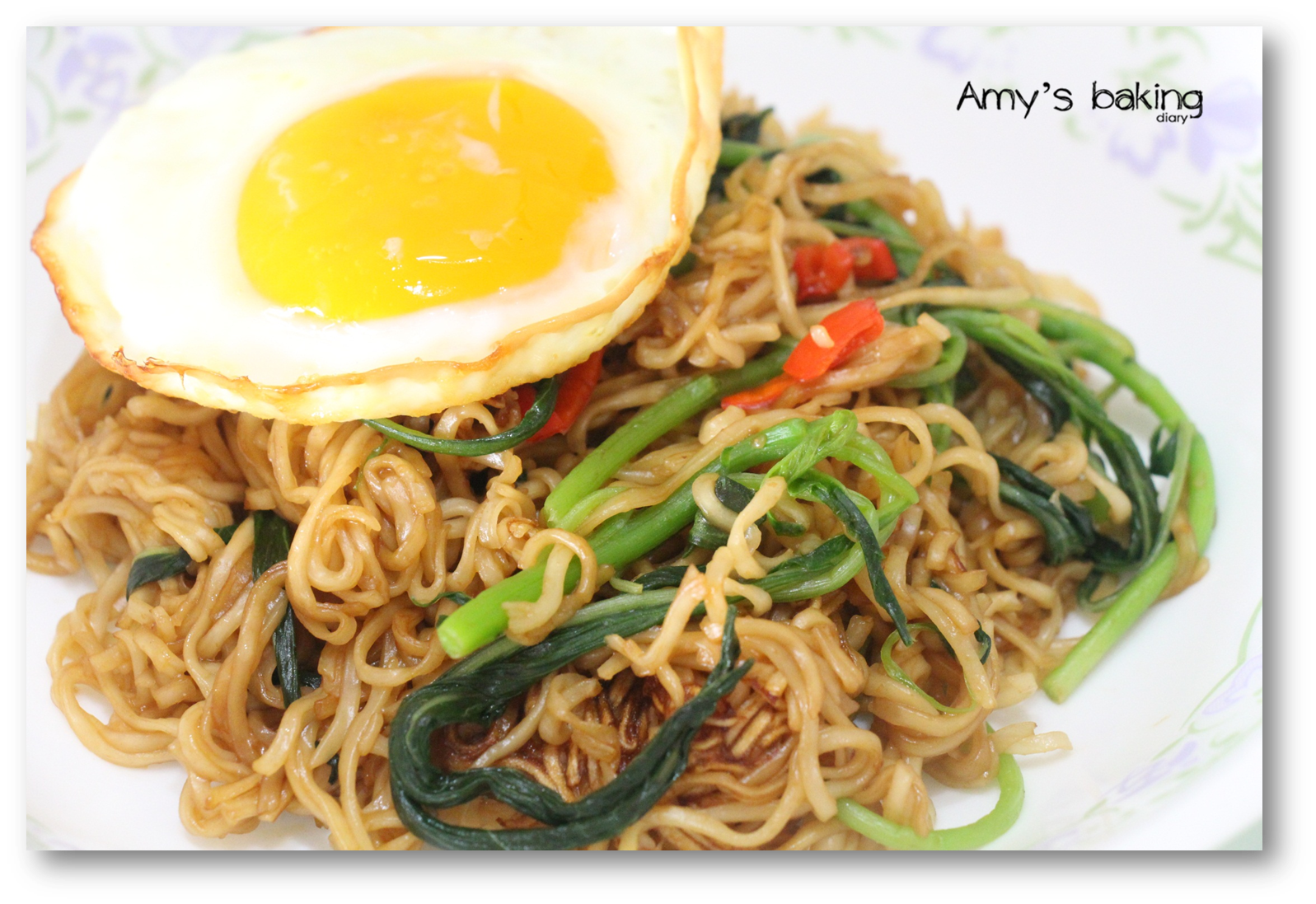 Amy Baking Diary Stir Fried Instant Egg Noodles