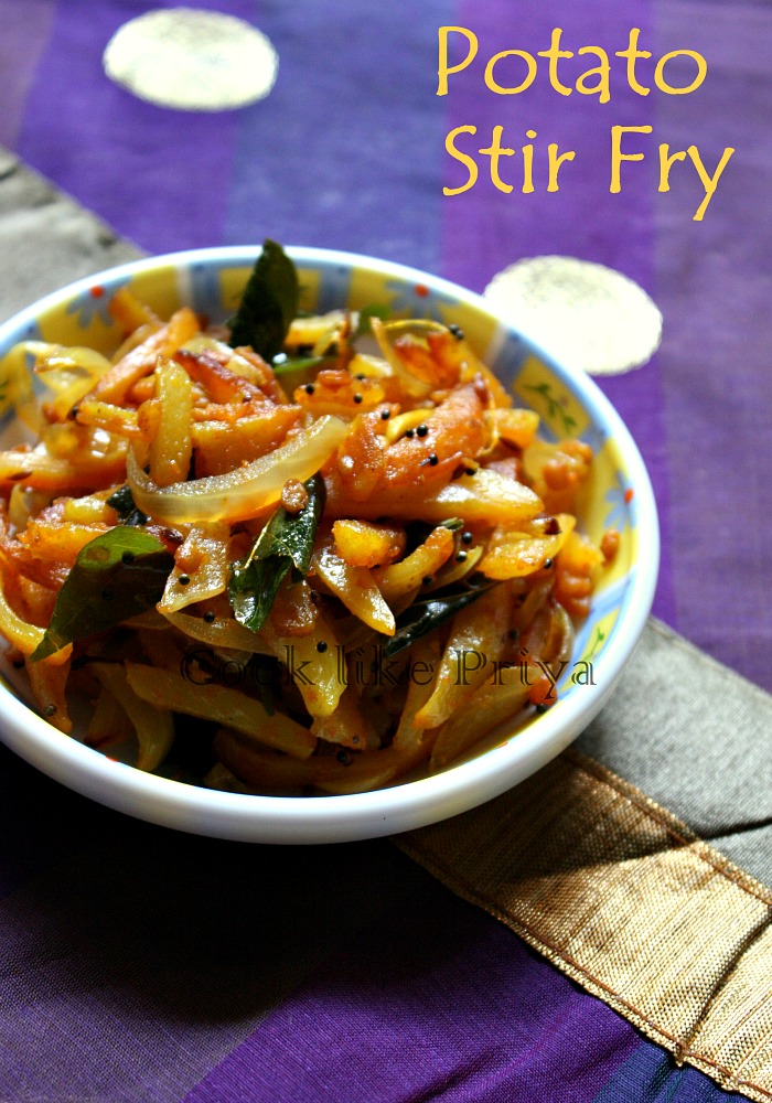 Cook like Priya: Garlic Potato Stir Fry | Potato Masala | Potato side ...