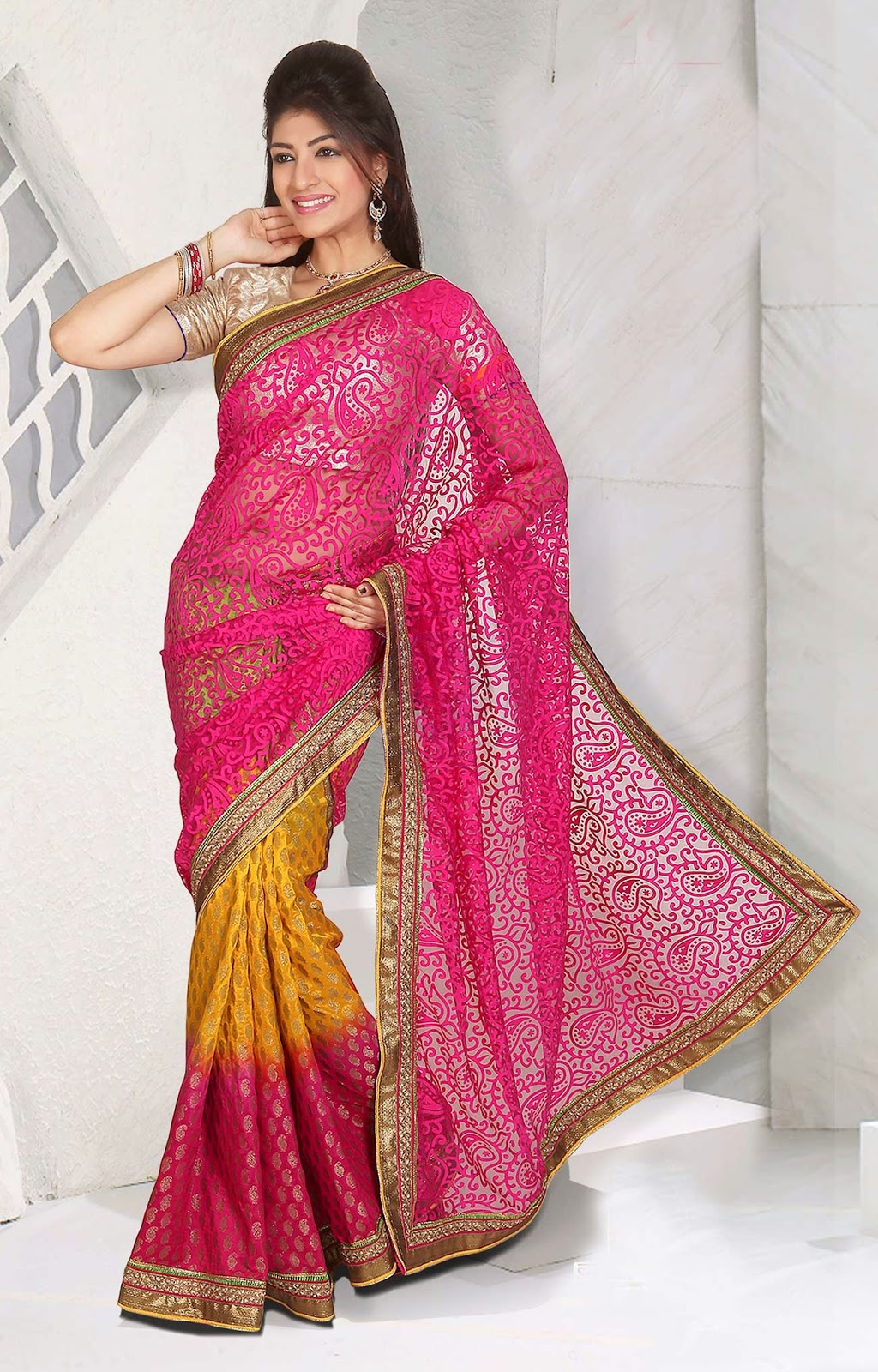 MALAR WORLD Chennai Silks saree collections
