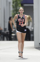 Miley Cyrus hot in white short shorts