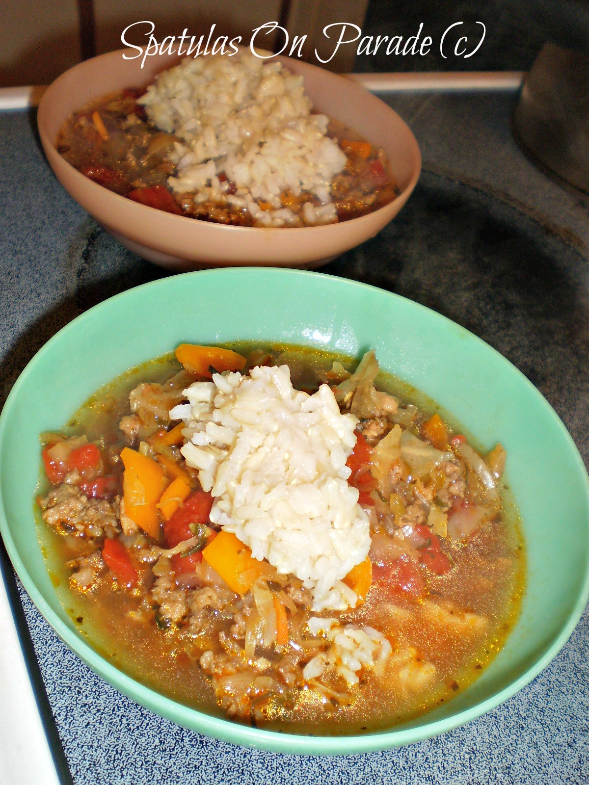 Spatulas On Parade Italian Sausage Soup with brown rice