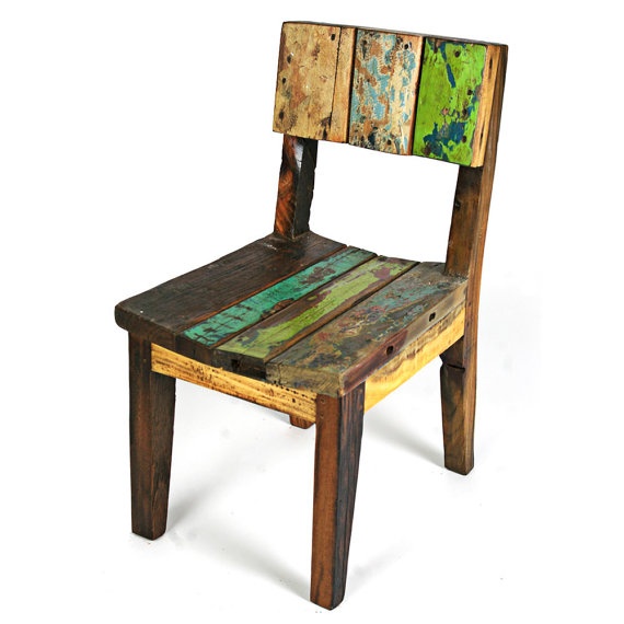 Cadeira reutilize madeira demolição