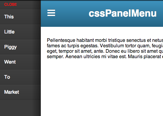 Nkdweb Css Panel Menu Drawer Menu