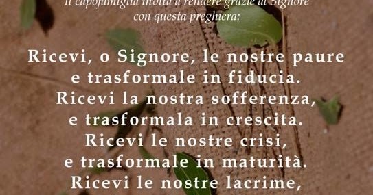 Preghiera Di Lode A Dio Innamorati della Lode: Preghiera di benedizione