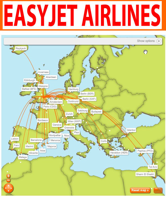 Easyjet Flight Map