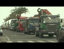 Los transportistas de Fuerteventura se manifiestan
