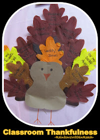 photo of: Turkey for Thankful Thanksgiving (feathers denote what I'm thankful for) via RainbowsWithinReach