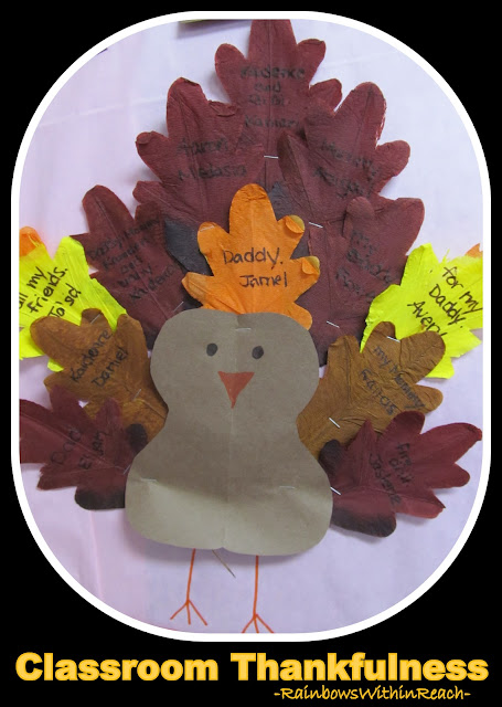 photo of: Turkey for Thankful Thanksgiving (feathers denote what I'm thankful for) via RainbowsWithinReach