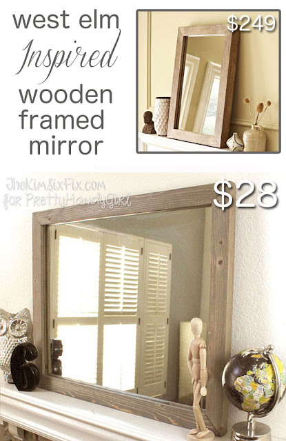 How to build a West Elm inspired wooden framed mirror with tongue and groove planking. No need for a router or table saw! 