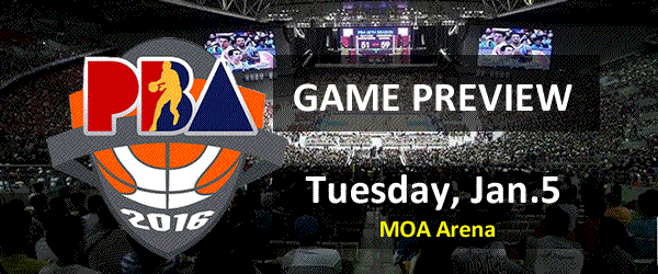 List of PBA Game Tuesday January 5, 2016 @ MOA Arena List of PBA Game Tuesday January 5, 2016 @ MOA Arena